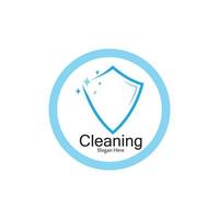 plantilla de vector de ilustración de logotipo y símbolo de limpieza