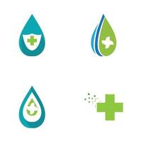 Diseño de ilustración de vector de plantilla de logotipo médico de salud