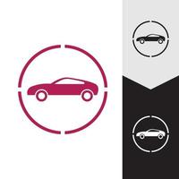 diseño de icono de ilustración de vector de coche