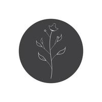 Beauty florist vector icon design template