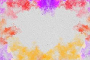 Abstract colorful watercolor on wall or paper background. photo