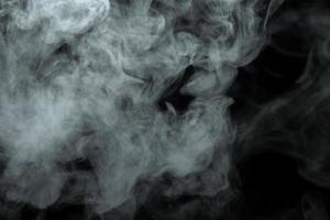 Abstract powder or smoke effect isolated on black background photo