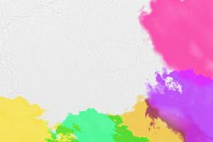 Abstract colorful watercolor on wall or paper background with copy space photo