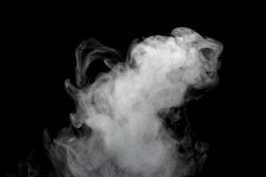 Abstract powder or smoke isolated on black background photo