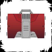 Vector illustration objects red suitcase