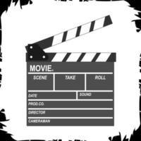 Vector illustration objects Movie Clapper Board Cut Action Scene Board Slate