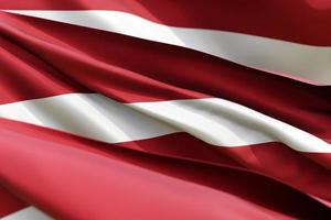 The national flag of Austria  from textiles close up in three versions, soft focus photo