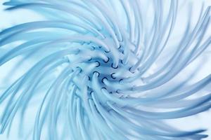 3D rendering abstract  blue   fractal with spikes. photo
