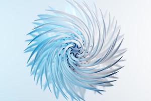 3D rendering abstract  blue   fractal with spikes. photo