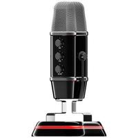 3D illustration, retro style microphone in party or concert  on white isolated background photo