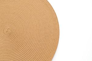 beautiful weave placemat on white background photo
