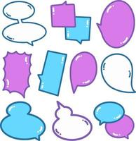 Speech Bubble Doodle Illustration vector