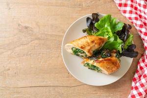 chicken breast stuffed with cheese and spinach photo