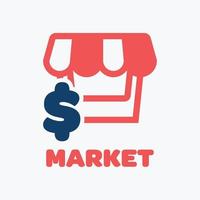 logotipo simbólico del mercado del dólar vector