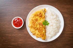 Omelet or Omelette with Rice photo