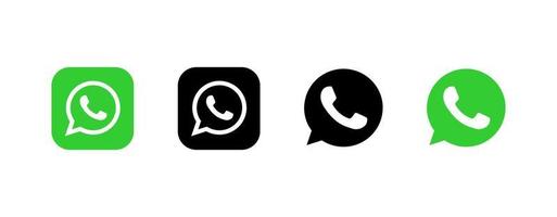 vector de logotipo de icono de whatsapp sobre fondo blanco