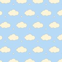 1970 trippy pattern cloud. Groovy print for graphic tee. Seamless pattern for bedclothes or kids textile design vector