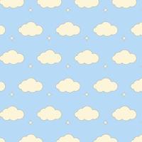 1970 trippy pattern cloud. Groovy print for graphic tee. Seamless pattern for bedclothes or kids textile design vector