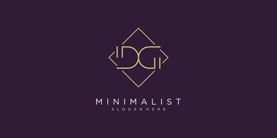 Initials Letter DG GD Minimalist Elegant Simple Monogram Vector Logo Design