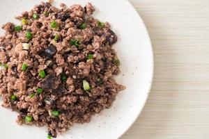 Stir-fried Chinese Olives with Minced Pork photo