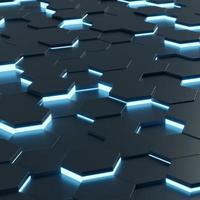 Futuristic and technological hexagonal background. 3d rendering photo