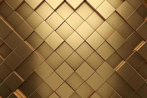 Futuristic gold hexagonal texture background. 3d rendering photo