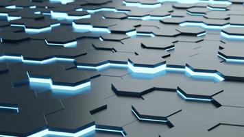 Futuristic and technological hexagonal background. 3d rendering photo