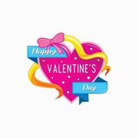 Heart design template for valentine's day celebration vector