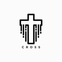 Cross logo vector and icon design