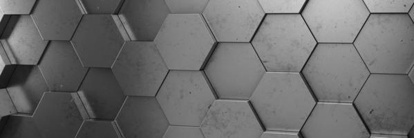 Futuristic and technological hexagonal background. 3d rendering photo