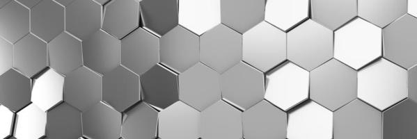 Futuristic and technological hexagonal background. 3d rendering photo