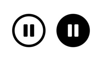 Pause button icon vector for web or mobile app