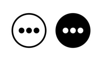 Ellipsis menu icon vector. Three dots sign symbol vector