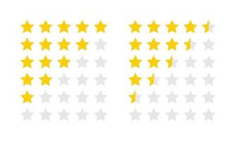 Five-star rating icon vector. Customer review, feedback sign symbol vector