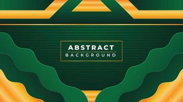 Abstract modern green and golden color background design vector