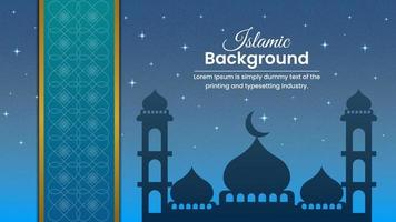 Arabesque Arabic Islamic Style Ornamental Islamic Background with Decorative Lantern Light. vector