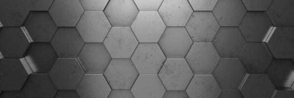 Futuristic and technological hexagonal background. 3d rendering photo