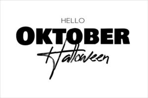 typography design with october 2022 month festival concept vector