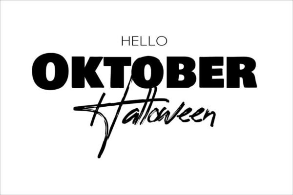 typography design with october 2022 month festival concept