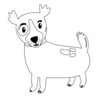 Cute dog hand drawn doodle vector