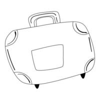 Suitcase hand drawn doodle vector