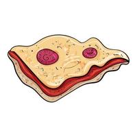 A piece of Italian pizza vector