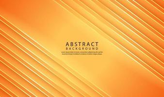 3D orange geometric abstract background overlap layer on bright space with line cut texture effect. Graphic design element elegant style concept for banner flyer, card, brochure cover, or landing page vector