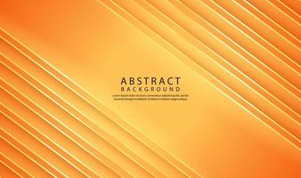 3D orange geometric abstract background overlap layer on bright space with line cut texture effect. Graphic design element elegant style concept for banner flyer, card, brochure cover, or landing page vector