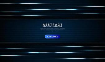 3D blue technology abstract background overlap layer on dark space with light effect decoration. Graphic design element future style concept for banner, flyer, card, brochure cover, or landing page vector