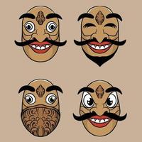 balinese mask vector illustration suitable for branding needs and so on