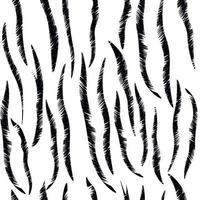 Tiger seamless pattern. Vector stock illustration. Black stripes of tiger fur on a white skin.