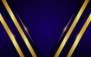 Luxury blue and golden gradient background vector