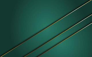 Abstract green background with line gold vector