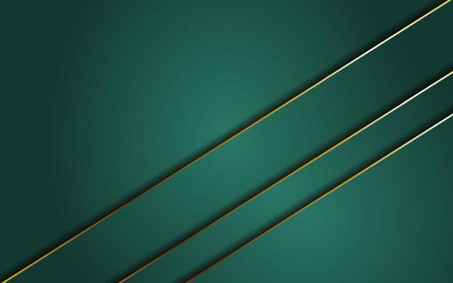 Abstract green background with line gold